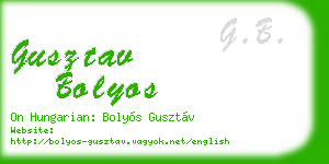 gusztav bolyos business card