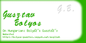 gusztav bolyos business card